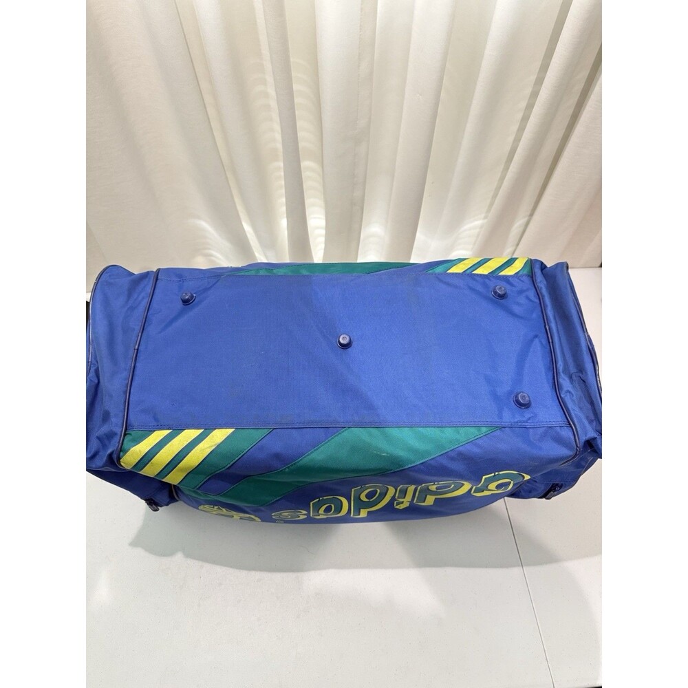 Vintage Adidas Large Sports Equipment Duffle Bag Blue Large Logo Rare HTF - Picture 6 of 11